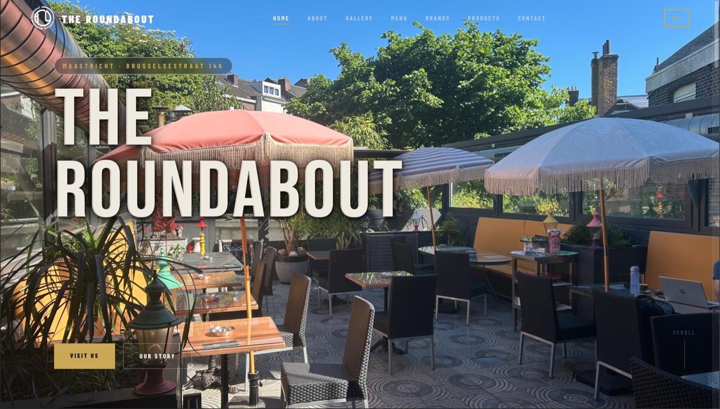 Screenshot der Startseite von The Roundabout